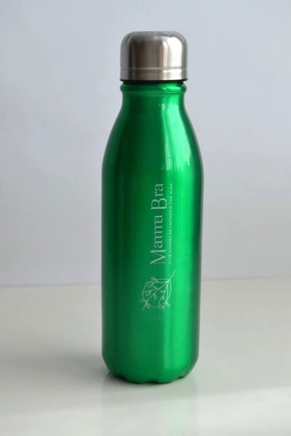 Botella aluminio verde